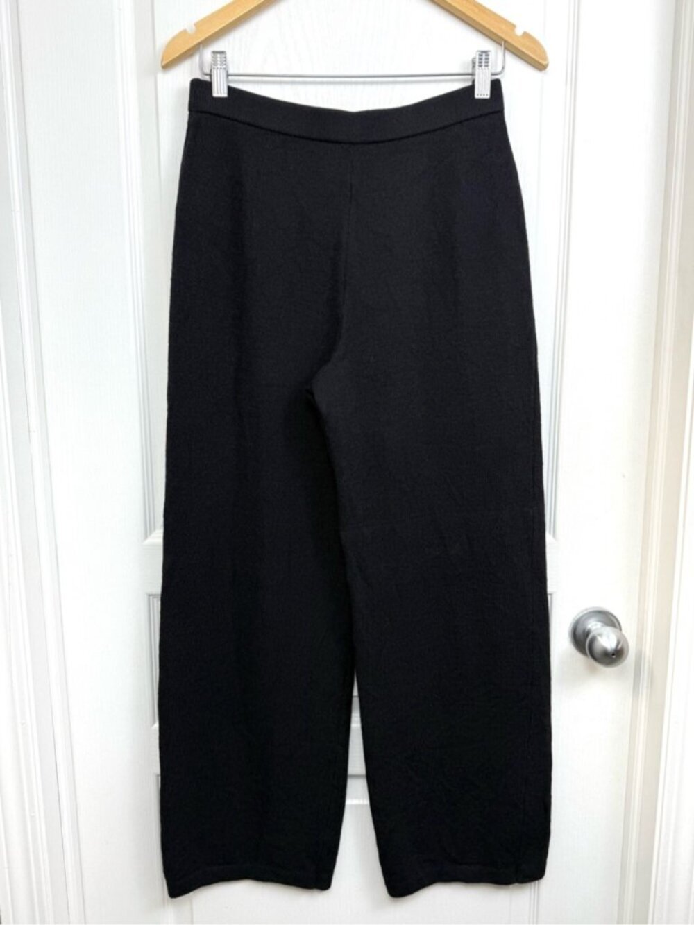 St. John Caviar Santana Knit Wool Pants Size 6 Black - Picture 3 of 7